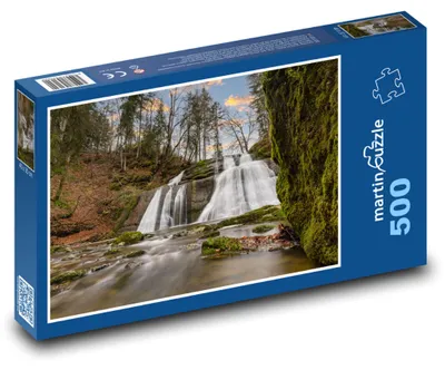 Produktbild von Puzzle 500 Kaskadenwasserfälle im Wald - martinpuzzle