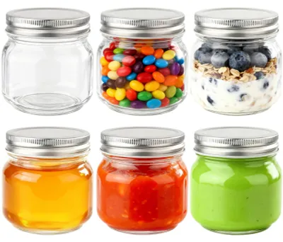 6er-Set Einmachgläser 250 ml, luftdicht, Glas, für Marmelade & Gewürze