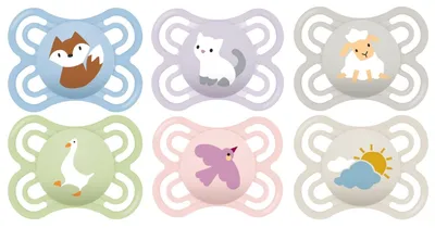 Imagen del producto de MAM | Chupete Perfect para bebés de 2 a 6 meses (2 unidades). Color aleatorio. Chupete para bebés fabricado con silicona extra fina y suave, ideal para un buen desarrollo bucal