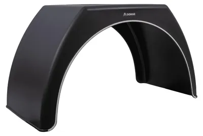 Obrázok produktu pre Dvojitý blatník pre príves 15-16" DOMAR DK3120 s plochým oblúkom kolesa 1000/510 mm s bielym ráfikom