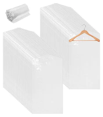 Immagine prodotto di Sacchi per abiti in plastica, 60x100 cm, confezione da 50, coperture protettive anti-polvere