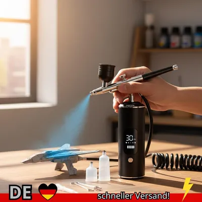 Produktbild von Airbrush mit Kompressor Handspritzpistole Zum Malen Basteln