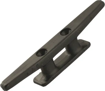 Produktbild von Belegklampe aus Kunststoff 100 mm schwarz zum Festmachen von Tauwerk