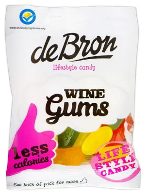 Productafbeelding van De Bron suikervrije winegums, 100g