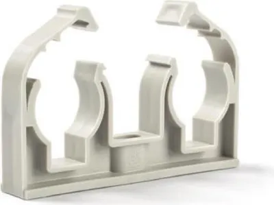 Produktbild von 50 x Rohrclips doppelt 2 x 20 mm Rohrbefestigung Rohrschelle Rohrhalter Clip