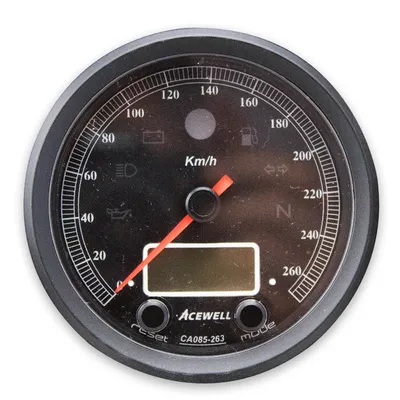 Zdjęcie produktu dla Tachometr analogowy ACEWELL 260 km/h cyfrowy DZM