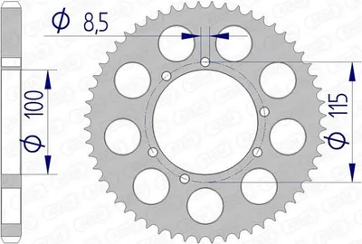 Produktbild von AFAM Kettenrad Alu Standard - 428