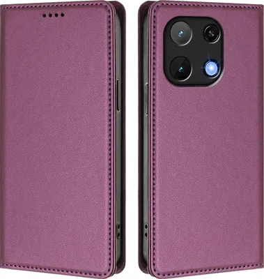 Obrázek produktu pro Kožené pouzdro pro Umidigi Note 90, magnetické flipové pouzdro zPolyuretankůže se stojánkem Fialová