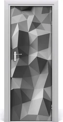 Produktbild von Tulup Türaufkleber 75x205 cm Dekorative Aufkleber Selbstklebend Wasserdichte Tapete Abnehmbar Schlafzimmer Wohnzimmer Wohnkultur - Dreiecke Abstraktion