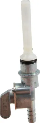 Image de Robinet d'essence 15mm, sortie en bas, levier métallique pour Aprilia, Derbi, Gilera, Kymco, MBK, Peugeot, Piaggio, Rieju, Vespa, Yamah