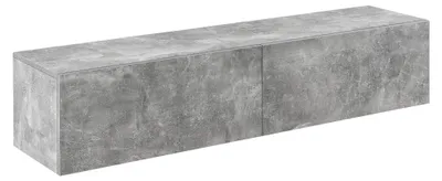 Produktbild von Hängeboard ‘Evaton‘ mit 2 Klappen 140 x 33 x 30 cm Betonoptik