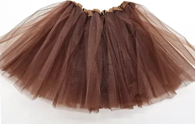 Produktbild von Tütü Tutu Ballettrock Tüllrock Petticoat Ballettkleid Rock Fasching Karneval 5 Lagen 45cm Braun