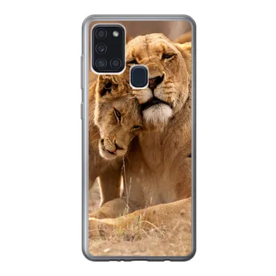 Produktbild von MuchoWow® Handyhülle Schutzhülle Hülle für Samsung Galaxy A21s Löwe - Wilde Tiere - Jungtier Silikon Softcase Handy Hülle - Hartschale