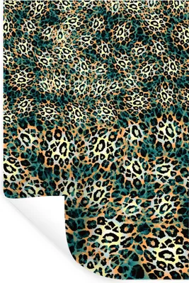 Produktbild von MuchoWow® Wandtattoo Wandsticker Wandaufkleber Leopard - Design - Mantel 60x90 cm Selbstklebend und Repositionierbar - Sticker - Dekorfolie
