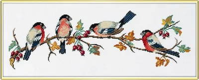 Produktbild von Eva Rosenstand Kreuzstich Set "Dompfaff", Zählmuster, 20x50cm
