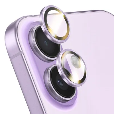 Zdjęcie produktu dla Rhinoshield, szkło ochronne do aparatu iPhone'a 16 / 16 Plus / 17, odporne na zarysowania, fioletowe