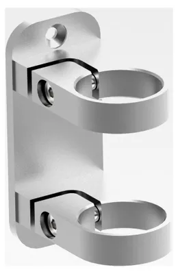 Produktbild von Edelstahl Wandanker für Geländerpfosten 42,4 mm verstellbar