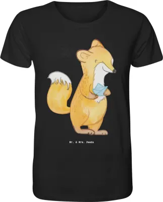 Produktbild von Mr. & Mrs. Panda Shirt Fuchs Origami Größe M - Schwarz - Geschenk, Oberteil, T-Shirt, Papierfalten, mit Spruch, Japanische Faltkunst, Herren-T-Shirt, DIY, Tee, Basteln