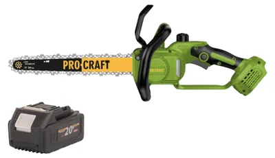 Produktbild von Procraft PKA33-BB Akku Kettensäge 20 V 304 mm Brushless + 1x Akku 4,0 Ah - ohne Ladegerät