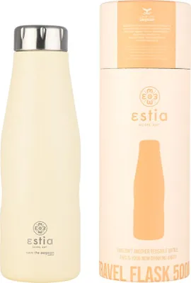 Zdjęcie produktu dla ESTIA | Butelka termos - 500 ml - beżowa butelka do picia - z zakrętką