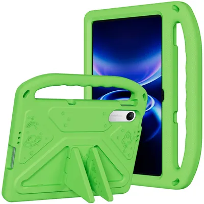 Produktbild von Hülle für Xiaomi Redmi Pad 2 9.7 2026 9,7", Leichte Stoßfeste Eva Kinder Schutzhülle mit Griff und Faltbarem Ständer Grün