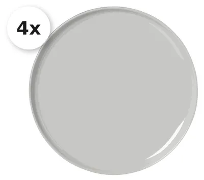 Produktbild von Speiseteller 26cm 4er Set Jasper grau