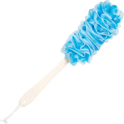 Productafbeelding van Rug Scrubber Douche - Bad Borstel - Hygiënisch Werken - Antislip Lange Handgreep - 44.5 cm - Blauw