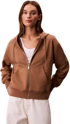 Produktbild von Calvin Klein Damen Hoodie mit Reißverschluss Archive Logo French Terry mit Kapuz