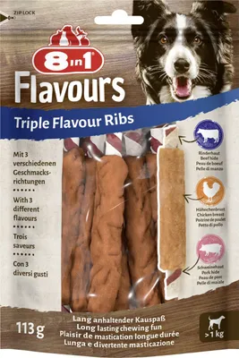 Produktbild von 8in1 144700, Snacks, Hund, Adult, Rübe, Huhn, Wildfleisch, Schweinefleisch, 113 g, Zuckerfrei