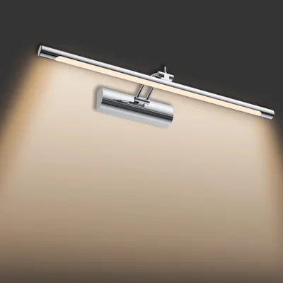 Image de UISEBRT LED Lampe de miroir salle de bain 55cm 15W blanc chaud 1050LM, IP44 étanche, lampe de miroir salle de bain lampe de maquillage armoire applique murale