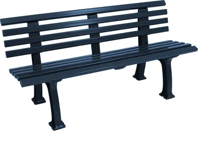Produktbild von Blome Gartenbank Sylt 3-Sitzer, Pflegeleichte Kunststoff, mit 9 Mehrkammerprofilen, 2 Standfüßen & Lehne, Blau