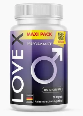 Image de Complément alimentaire Love X avec L-arginine, L-citrulline ainsi que maca, extrait de pépins de raisin et zinc