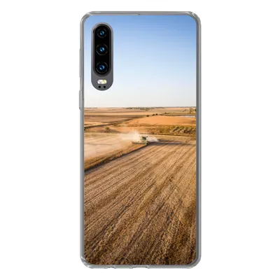 Produktbild von MuchoWow® Handyhülle Schutzhülle Hülle für Huawei P30 Feld - Bauernhof - Traktor - Landwirt - Landleben Silikon Softcase Handy Hülle - Kartenbesitzer