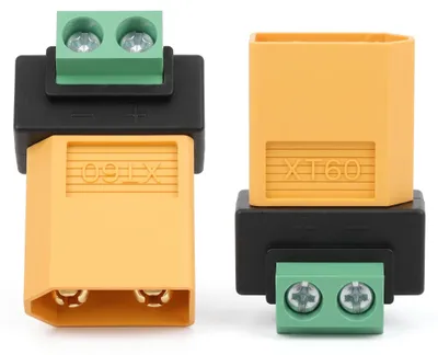 XT60 auf 2-Pin Schraubklemmen-Adapter, lötfrei, 2er-Set