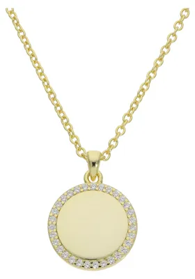 Produktbild von Collier Silber 925 Gold plattiert Zirkonia Rund JL53-05-0035 JuwelmaLux 44 cm