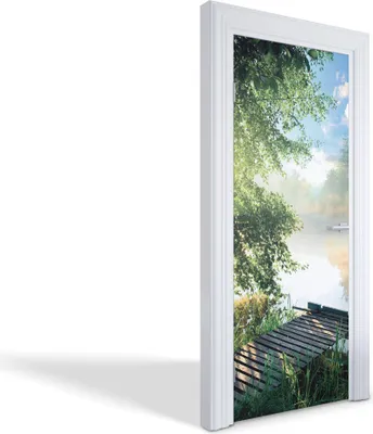 Produktbild von Türdeko Aufkleber Selbstklebende Wandsticker Personalisiert - Morgennebel - 85 x 205 cm