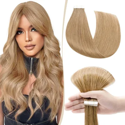 Obrázok produktu pre Predlžovanie vlasov páskami, 100% remy vlasy, 40 cm, medová blond