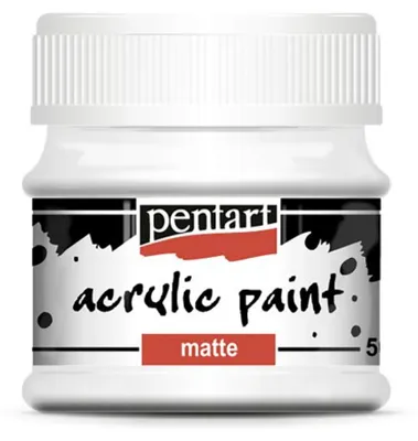 Produktbild von PENTART Acrylfarbe, matt, 50 ml, WEISS