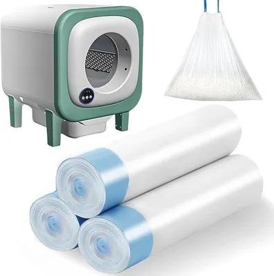 Produktbild von Katzentoilettenbeutel mit Zugband, robust und langlebig, 3 Rollen