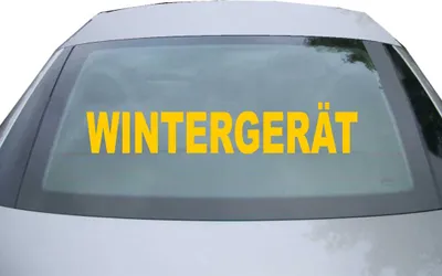 Produktbild von Indigos UG - Aufkleber Heckscheibe & Motorklappe DE2284 - gold - 600x114 mm - Wintergerät - Auto Scheiben Fenster Heckklappe Tuning Racing JDM - Die cut