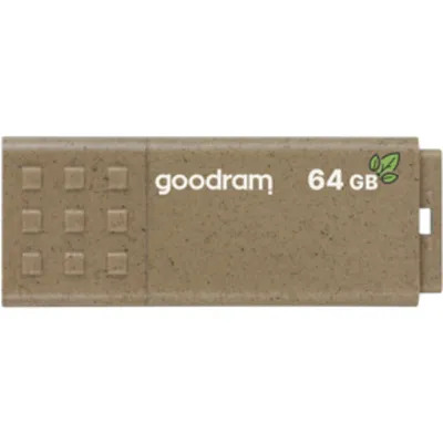 Produktbild von Goodram UME3 Eco Friendly, 64 GB, USB Typ-A, 3.2 Gen 1 (3.1 Gen 1), 60 MB/s, Kappe, Braun