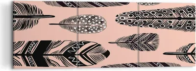 Produktbild von Bild auf Leinwand - Leinwandbild - Grafik Feder - 120x40cm - Wand Bild - Wanddeko - Wandbilder - Leinwanddruck - Bilder - Kunstdruck - Wanddekoration - Leinwand bilder - Wandkunst - CA120x40-3786