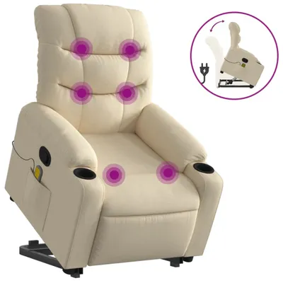 Produktbild von Massagesessel mit Aufstehhilfe Creme Stoff