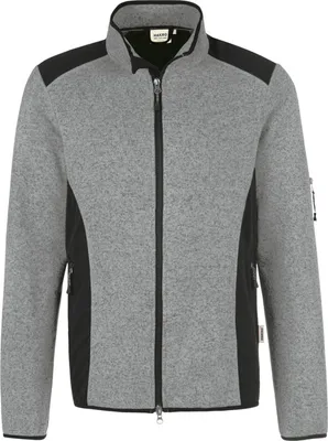 Produktbild von HAKRO Damen Strickfleecejacke Churchill 236, grau meliert, L