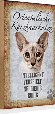Produktbild von Holzschild Spruch 20x30cm orientalische Kurzhaarkatze
