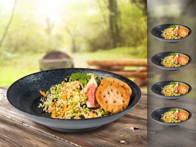 Produktbild von Campinggeschirr, Melamin Geschirrset, Picknickgeschirr für Wohnmobil, Boot
