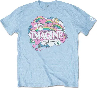Produktbild von John Lennon Rainbows, Love & Peace Light Blue M T-Shirt