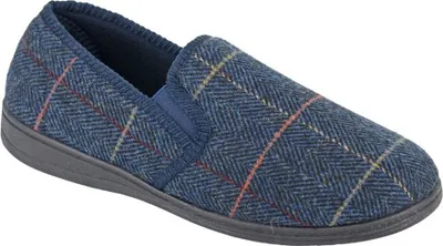Produktbild von Zedzzz - Herren Hausschuhe "Kenny", Fischgrätmuster DF2482 (40,5 EU) (Marineblau)
