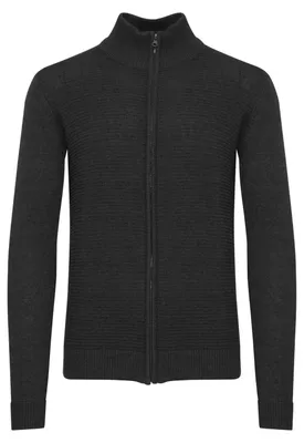 Produktbild von INDICODE IDRickert Herren Strickjacke Cardigan Grobstrick mit Stehkragen Reißverschluss Baumwollmischung Regular fit