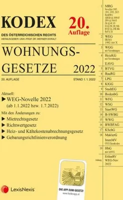 Produktbild von KODEX Wohnungsgesetze 2022 - inkl. App